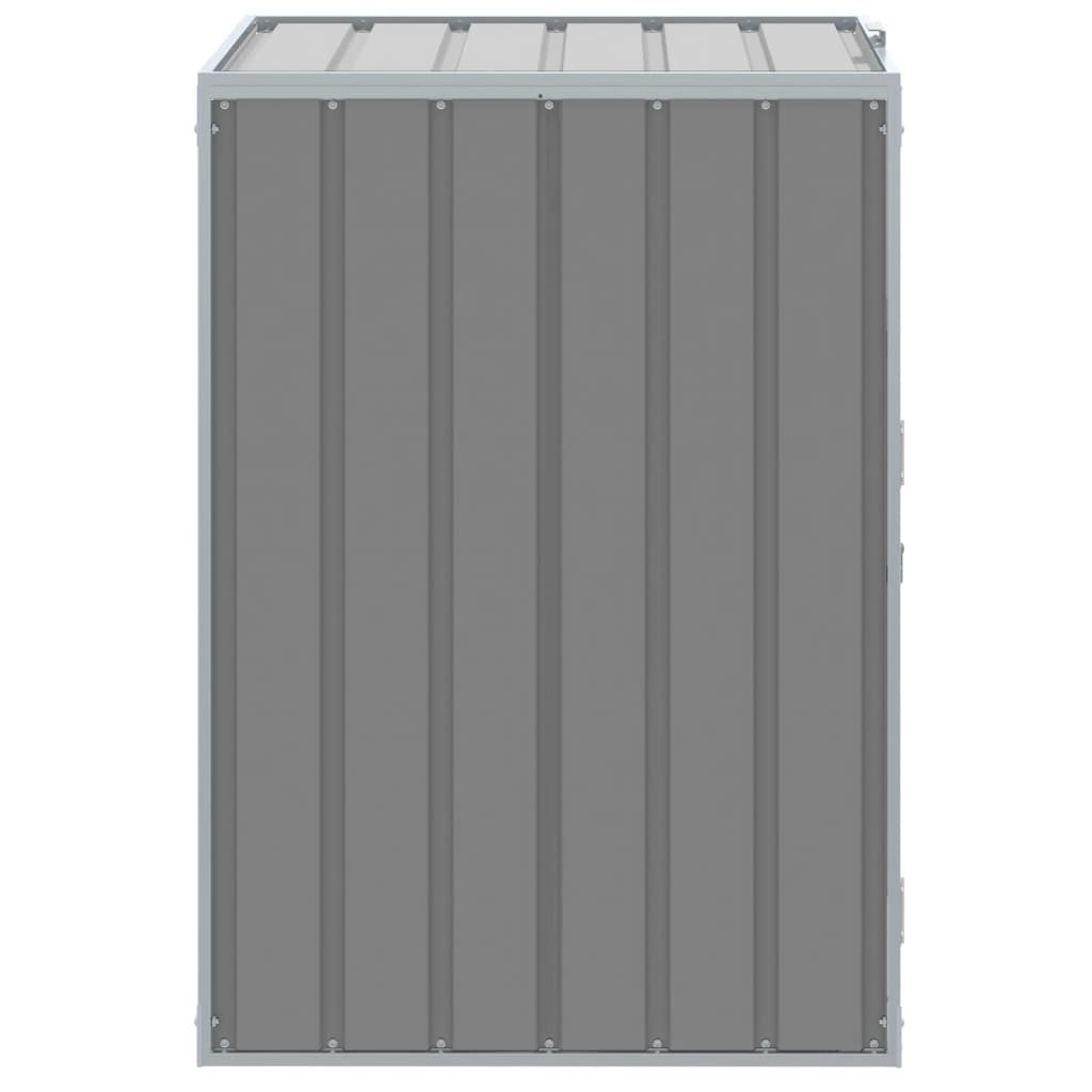 vidaXL Wheelie Bin Storage for Single Bin Grey 72x81x115 cm Steel
