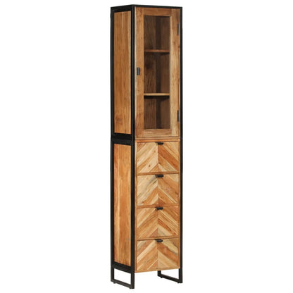 vidaXL 3 Piece Bathroom Furniture Set Iron and Solid Wood Acacia