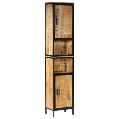 vidaXL Bathroom Cabinet 40x27x180 cm Iron and Solid Wood Mango