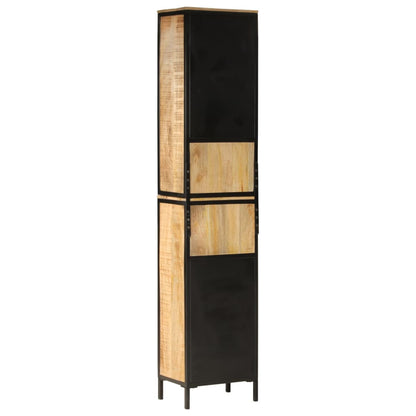 vidaXL Bathroom Cabinet 40x27x180 cm Iron and Solid Wood Mango