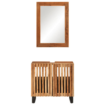 vidaXL 2 Piece Bathroom Furniture Set Solid Wood Acacia