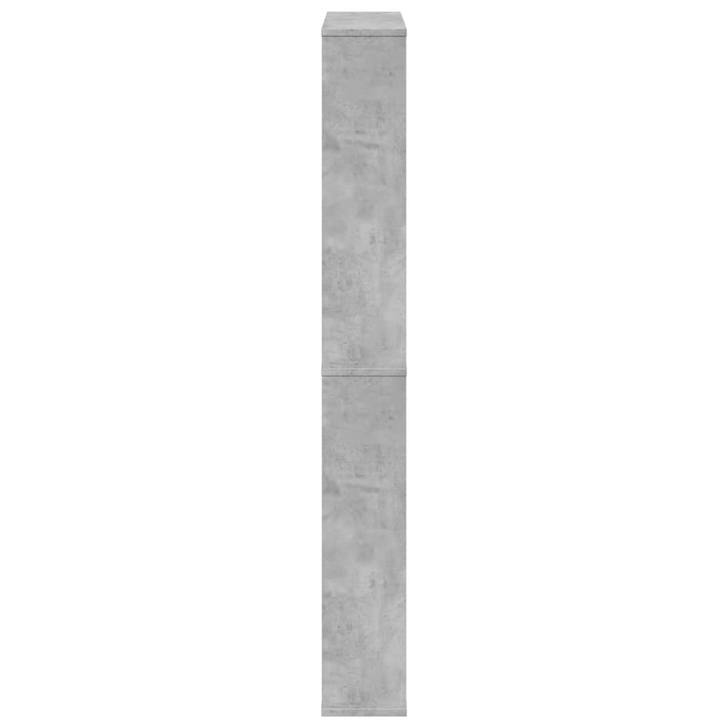 vidaXL Shoe Cabinet with Mirror 4-Layer Concrete Grey 63x17x134 cm