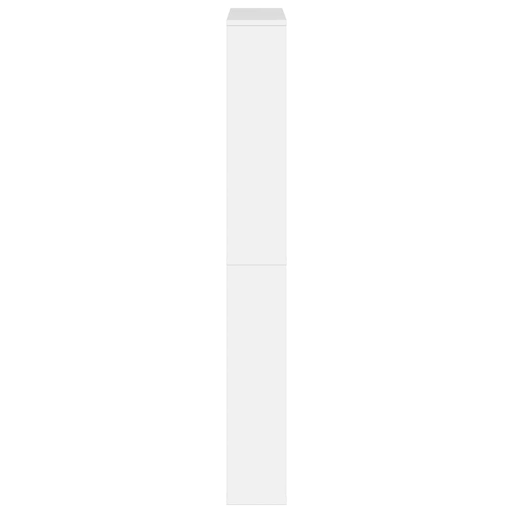 vidaXL Shoe Cabinet with Mirror 4-Layer High Gloss White 63x17x134 cm