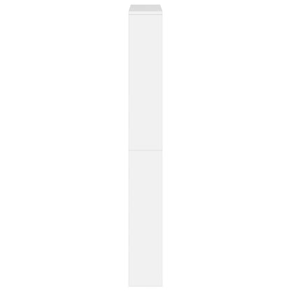 vidaXL Shoe Cabinet with Mirror 4-Layer High Gloss White 63x17x134 cm