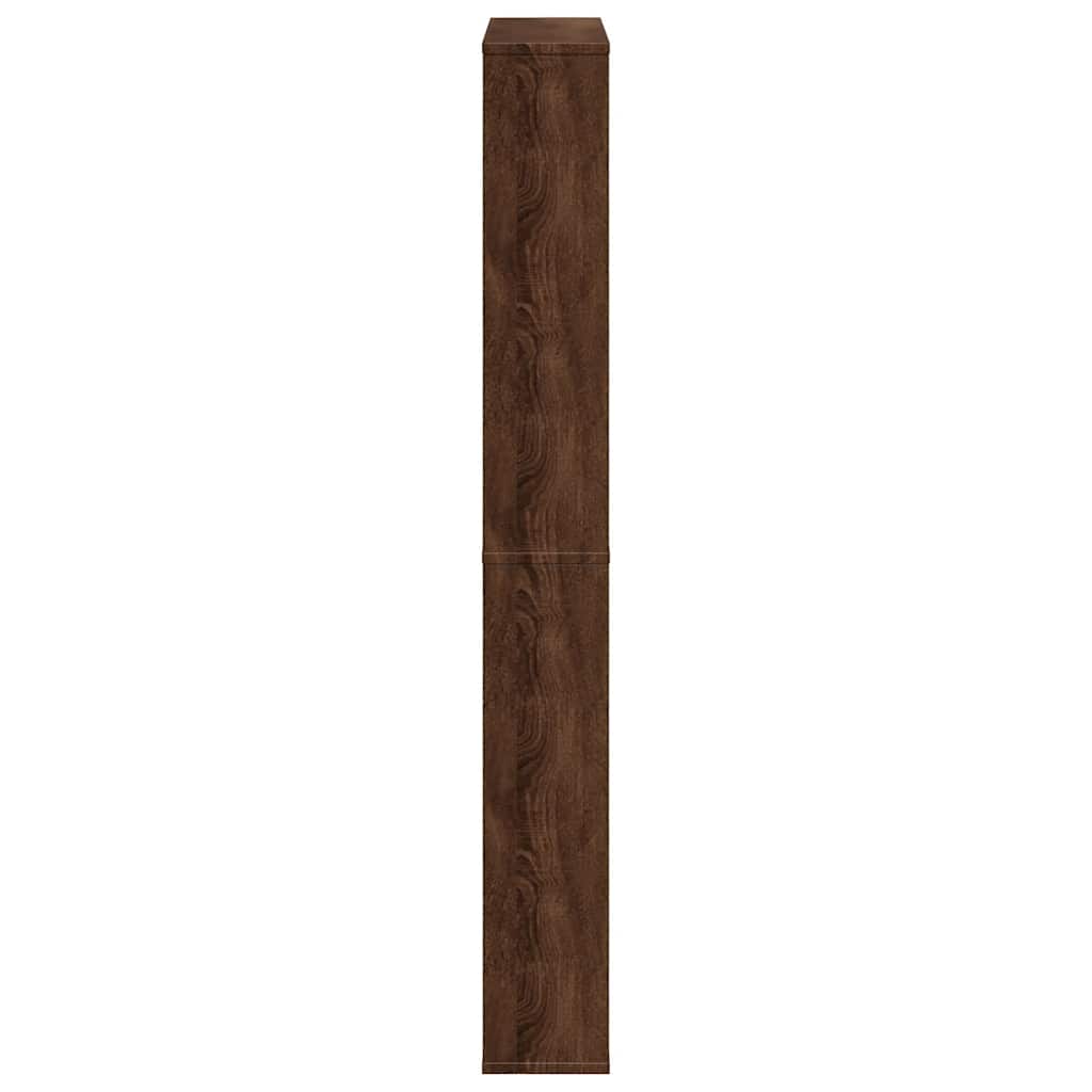 vidaXL Shoe Cabinet with Mirror 4-Layer Brown Oak 63x17x134 cm