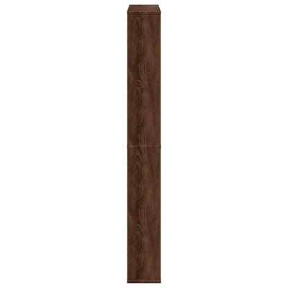vidaXL Shoe Cabinet with Mirror 4-Layer Brown Oak 63x17x134 cm