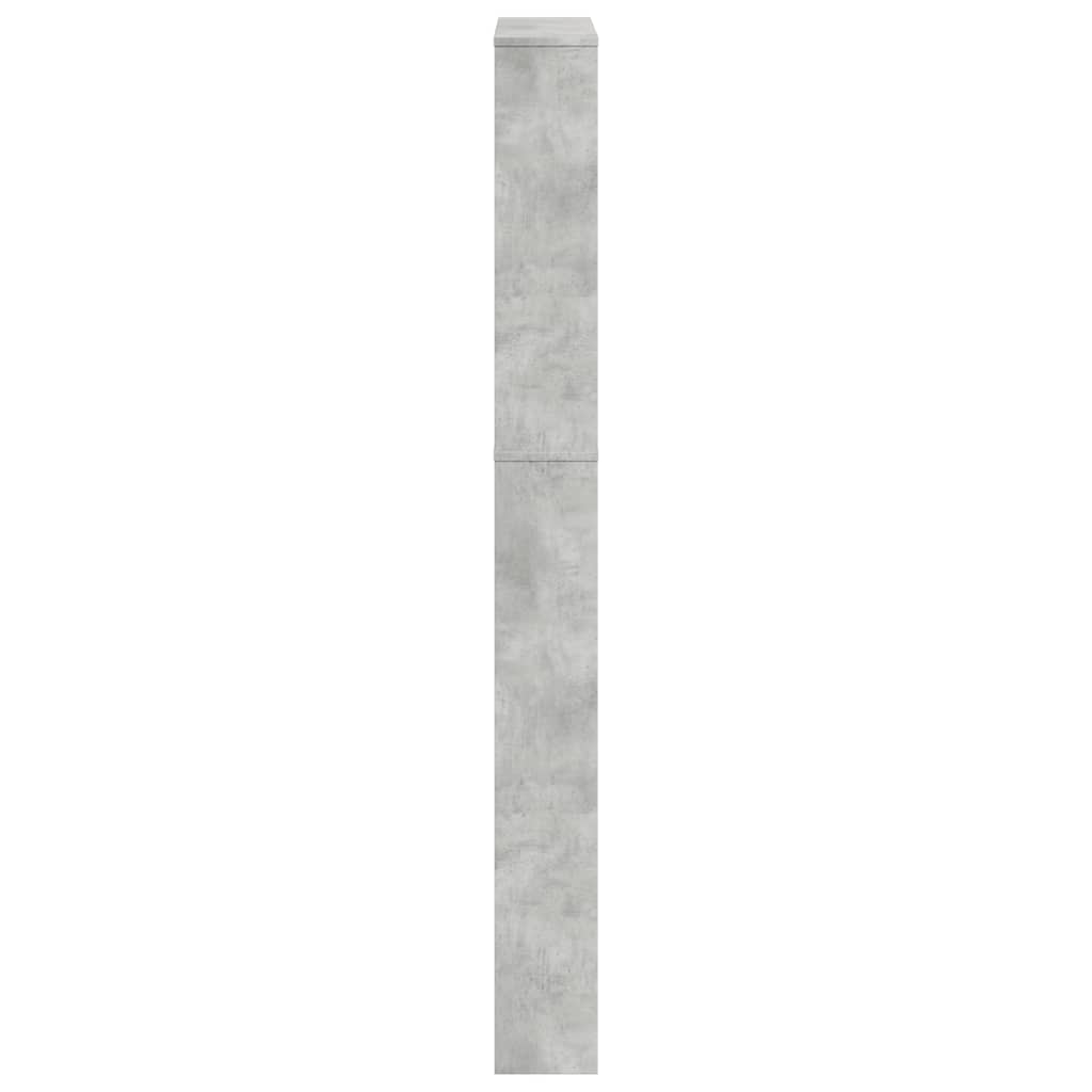 vidaXL Shoe Cabinet with Mirror 5-Layer Concrete Grey 63x17x169.5 cm