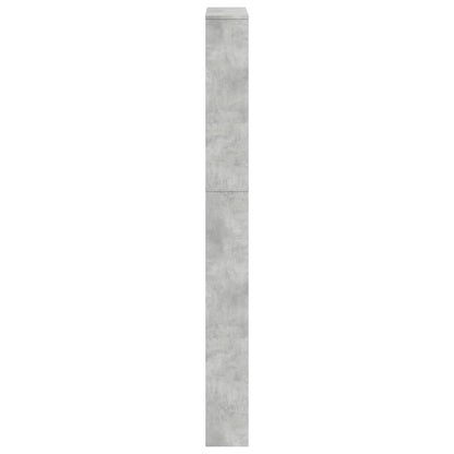 vidaXL Shoe Cabinet with Mirror 5-Layer Concrete Grey 63x17x169.5 cm