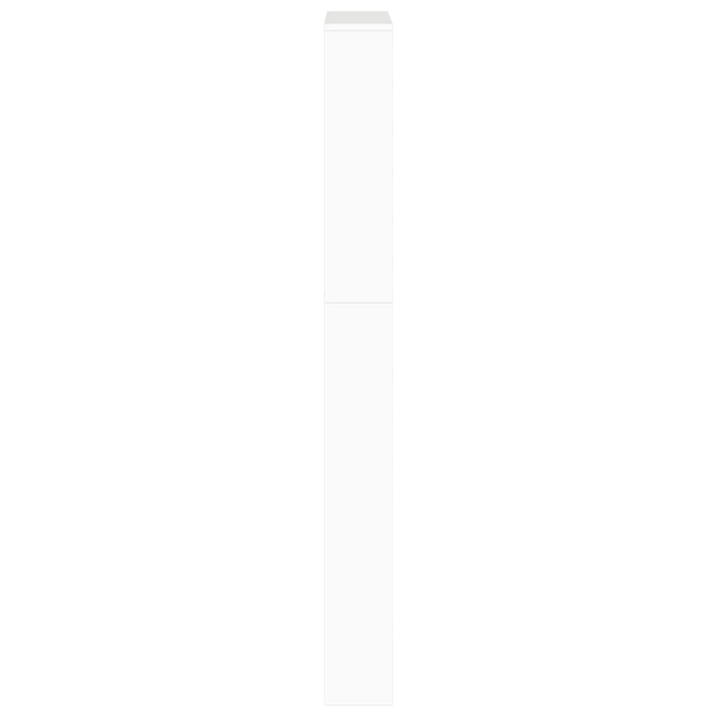 vidaXL Shoe Cabinet with Mirror 5-Layer High Gloss White 63x17x169.5 cm