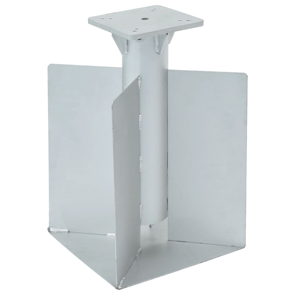 vidaXL In-Ground Parasol Base Silver 27.5x27.5x45 cm Steel