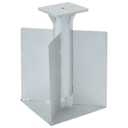 vidaXL In-Ground Parasol Base Silver 27.5x27.5x45 cm Steel