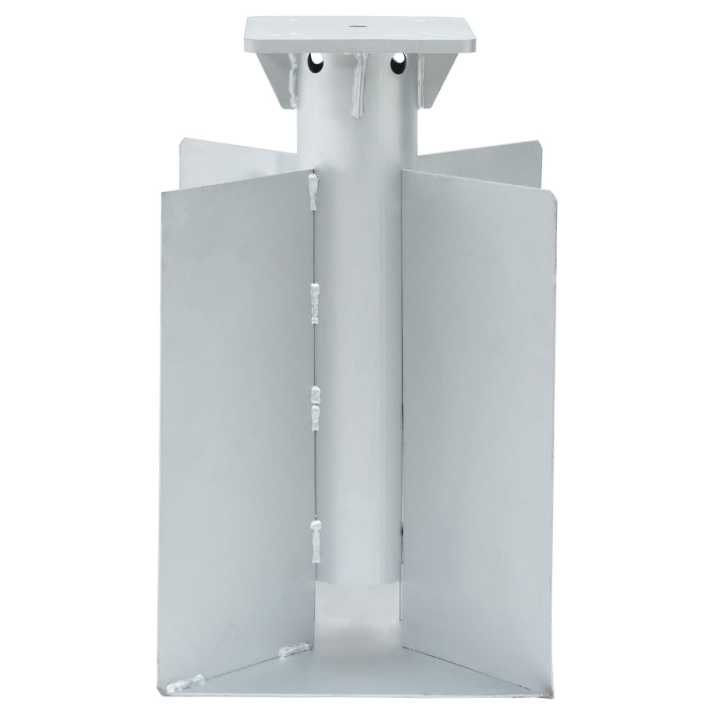 vidaXL In-Ground Parasol Base Silver 27.5x27.5x45 cm Steel