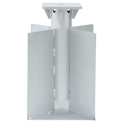 vidaXL In-Ground Parasol Base Silver 27.5x27.5x45 cm Steel