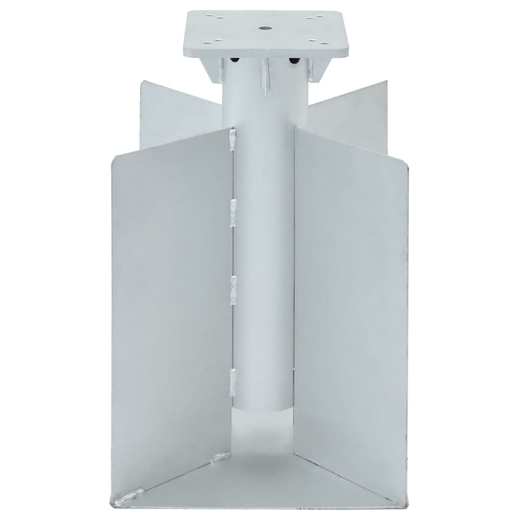vidaXL In-Ground Parasol Base Silver 27.5x27.5x45 cm Steel