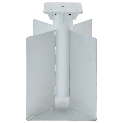 vidaXL In-Ground Parasol Base Silver 27.5x27.5x45 cm Steel