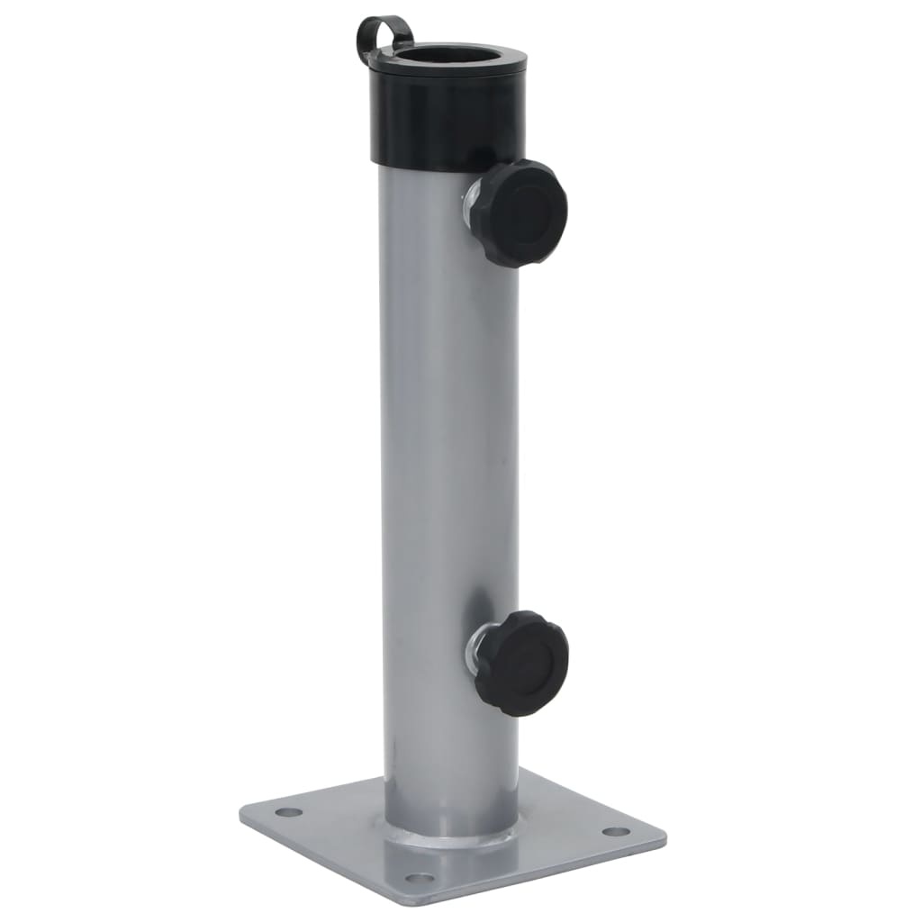 vidaXL Parasol Base for Ø38/48 mm Pole Silver Steel