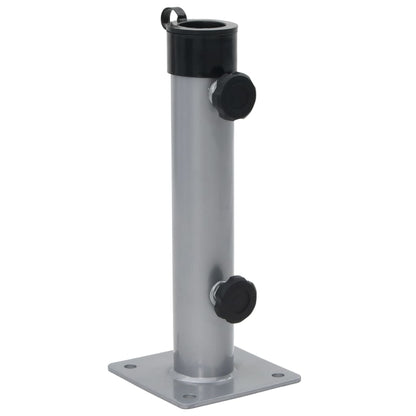 vidaXL Parasol Base for Ø38/48 mm Pole Silver Steel