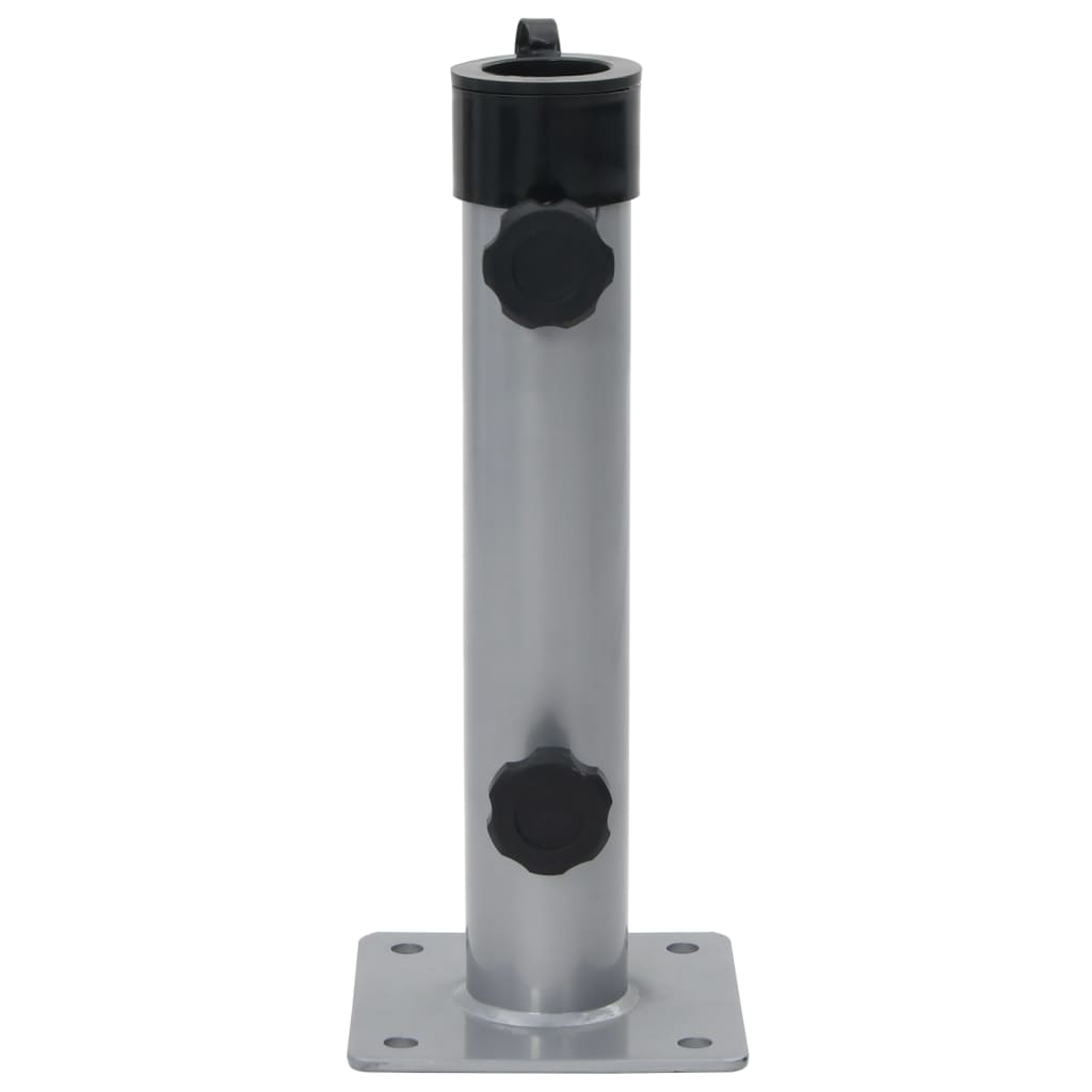 vidaXL Parasol Base for Ø38/48 mm Pole Silver Steel