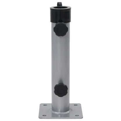 vidaXL Parasol Base for Ø38/48 mm Pole Silver Steel