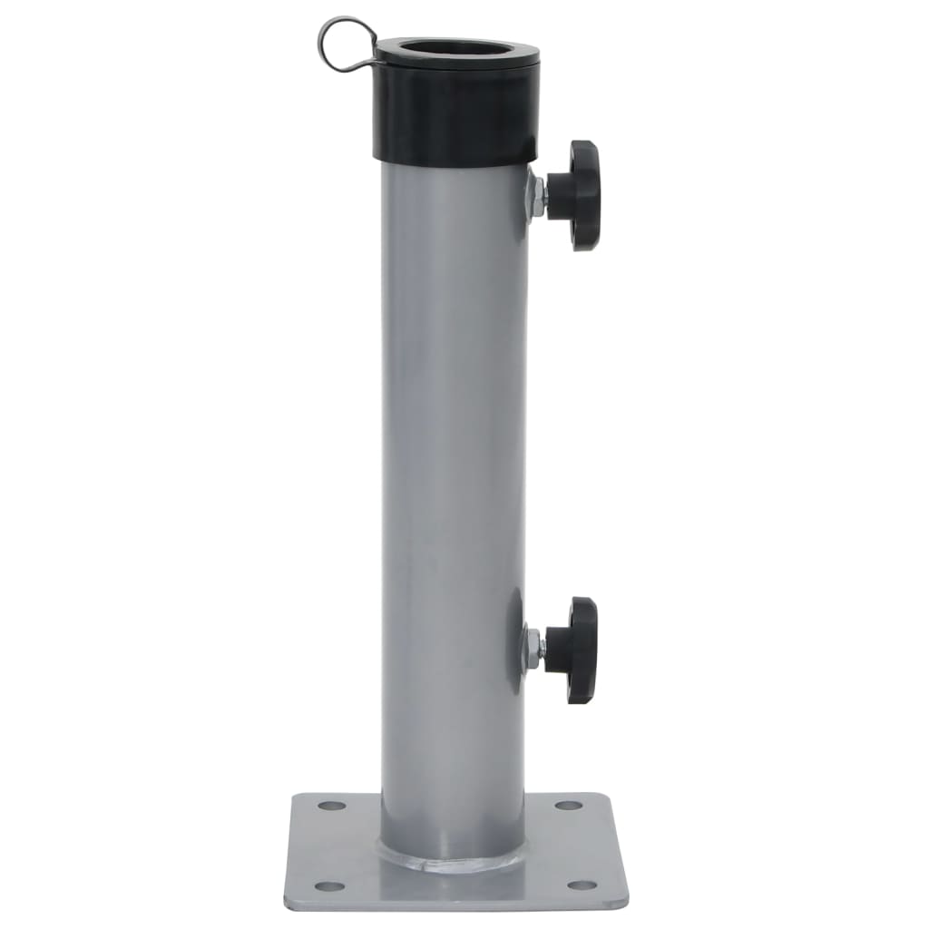 vidaXL Parasol Base for Ø38/48 mm Pole Silver Steel