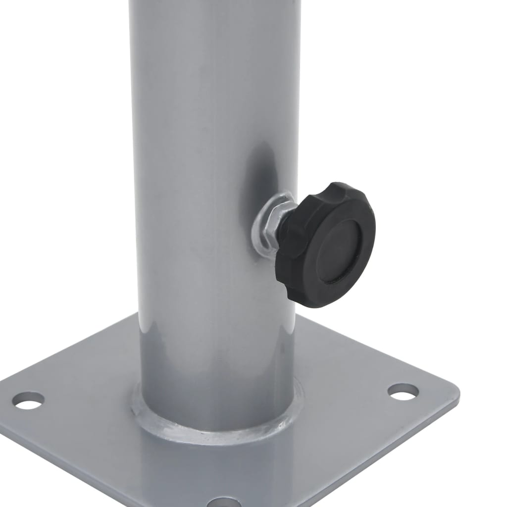 vidaXL Parasol Base for Ø38/48 mm Pole Silver Steel