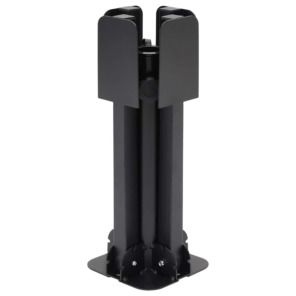 vidaXL Parasol Base Foldable for Ø38/48 mm Pole Glossy Black Steel