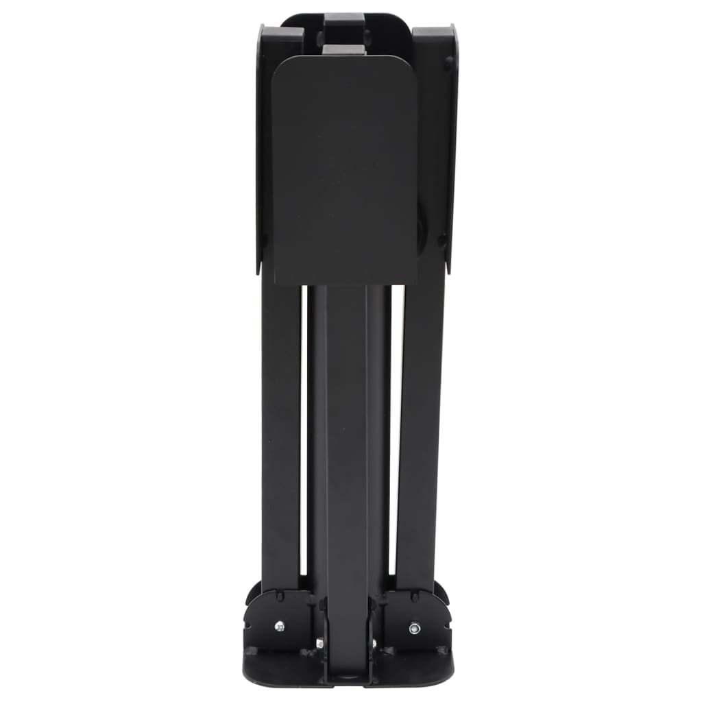 vidaXL Parasol Base Foldable for Ø38/48 mm Pole Glossy Black Steel