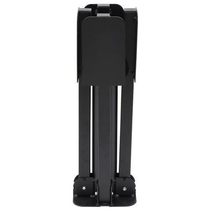 vidaXL Parasol Base Foldable for Ø38/48 mm Pole Glossy Black Steel
