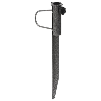 vidaXL Parasol Stands with Spikes 2 pcs 19x42 cm Galvanised Steel