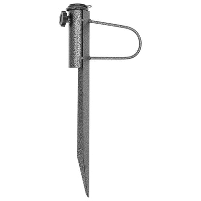 vidaXL Parasol Stands with Spikes 2 pcs 19x42 cm Galvanised Steel