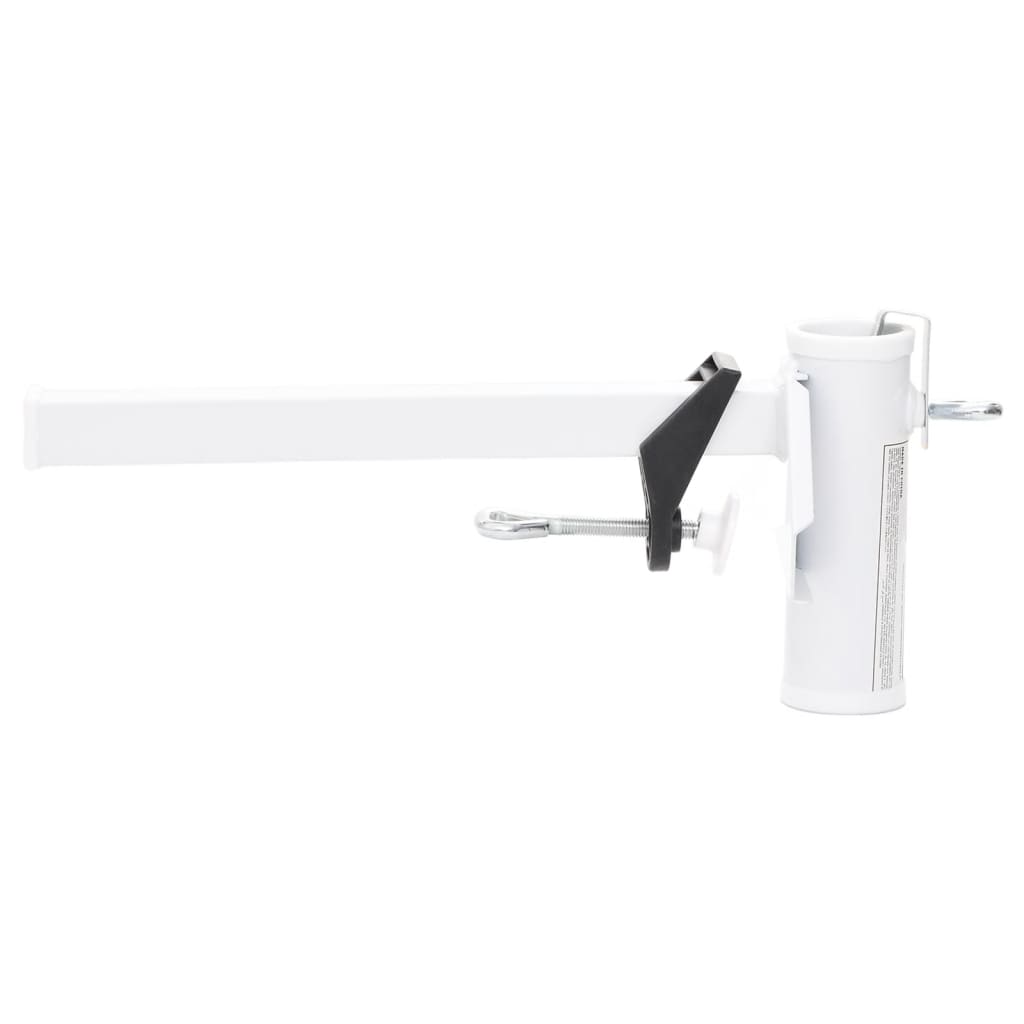 vidaXL Umbrella Clamp for Balcony White 38 mm Steel
