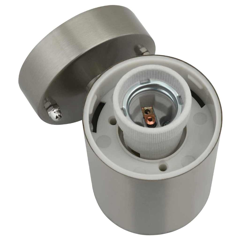 vidaXL Outdoor Wall Light Silver 12 x 7.5 x 27 cm Stainless steel