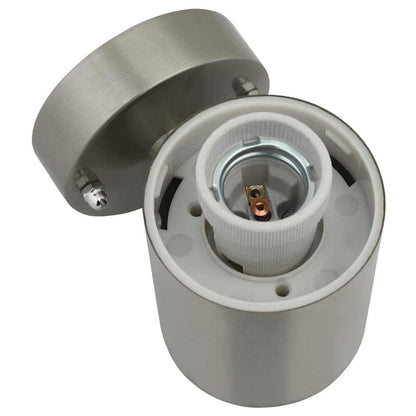 vidaXL Outdoor Wall Light Silver 12 x 7.5 x 27 cm Stainless steel