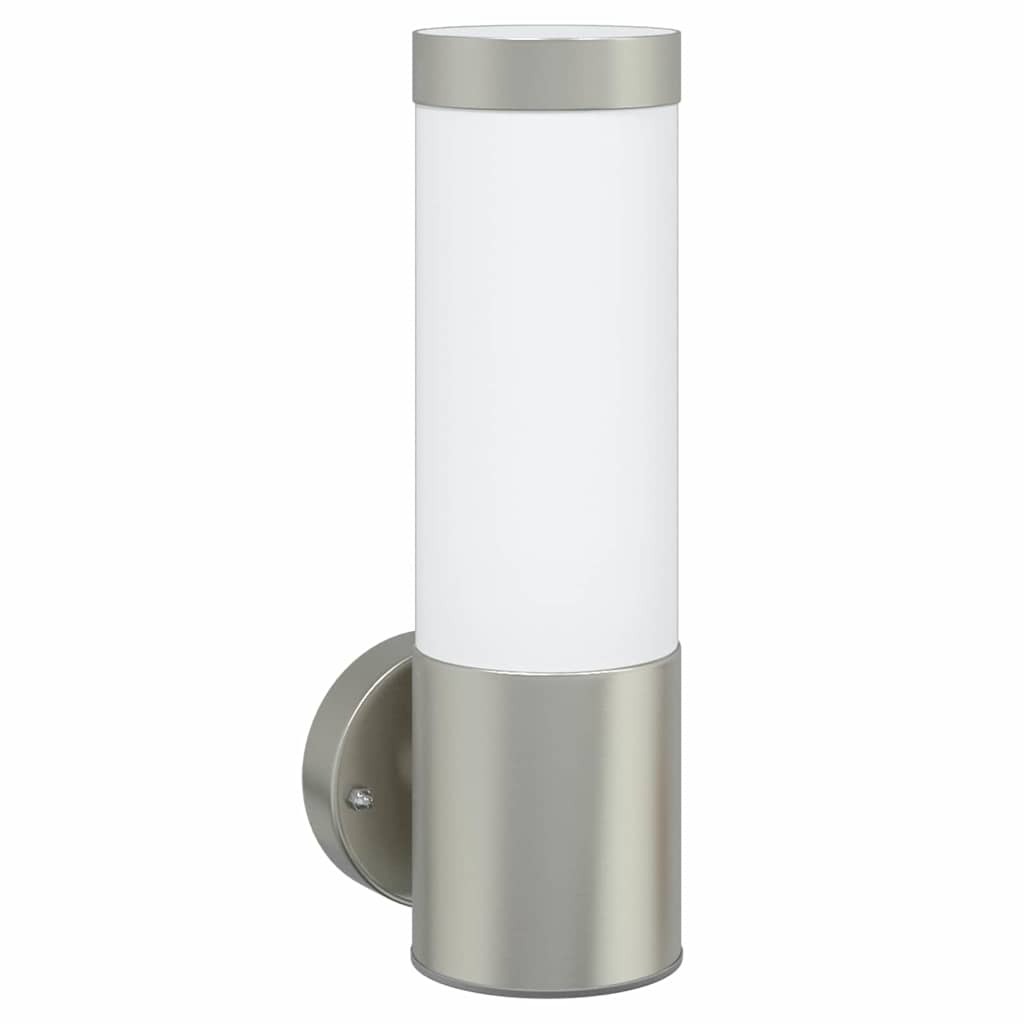vidaXL Outdoor Wall Light 2 pcs Silver 12 x 8.5 x 27 cm