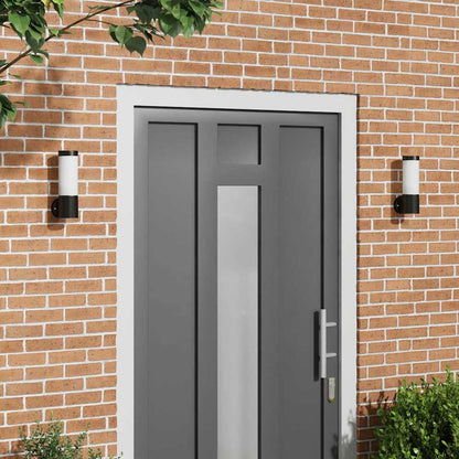 vidaXL Outdoor Wall Lights 2 pcs Black Stainless Steel IP44