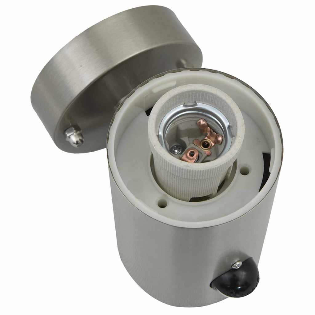 vidaXL Outdoor Wall Light with Sensor Silver Stainless Steel IP44