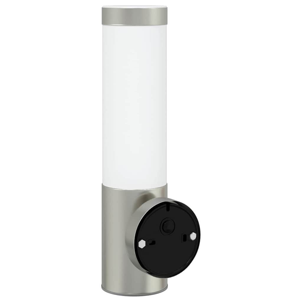 vidaXL Outdoor Wall Light Silver 12 x 8.5 x 29 cm