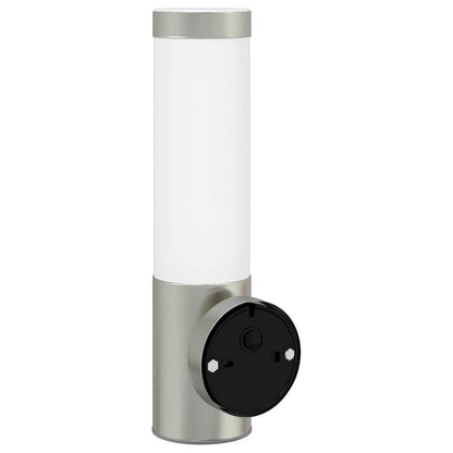 vidaXL Outdoor Wall Light Silver 12 x 8.5 x 29 cm