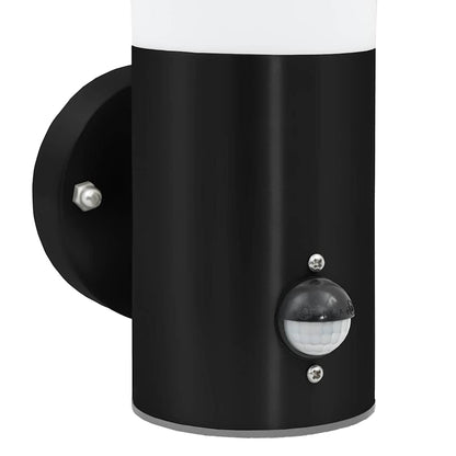 vidaXL Outdoor Wall Light Black 12 x 8.5 x 29 cm