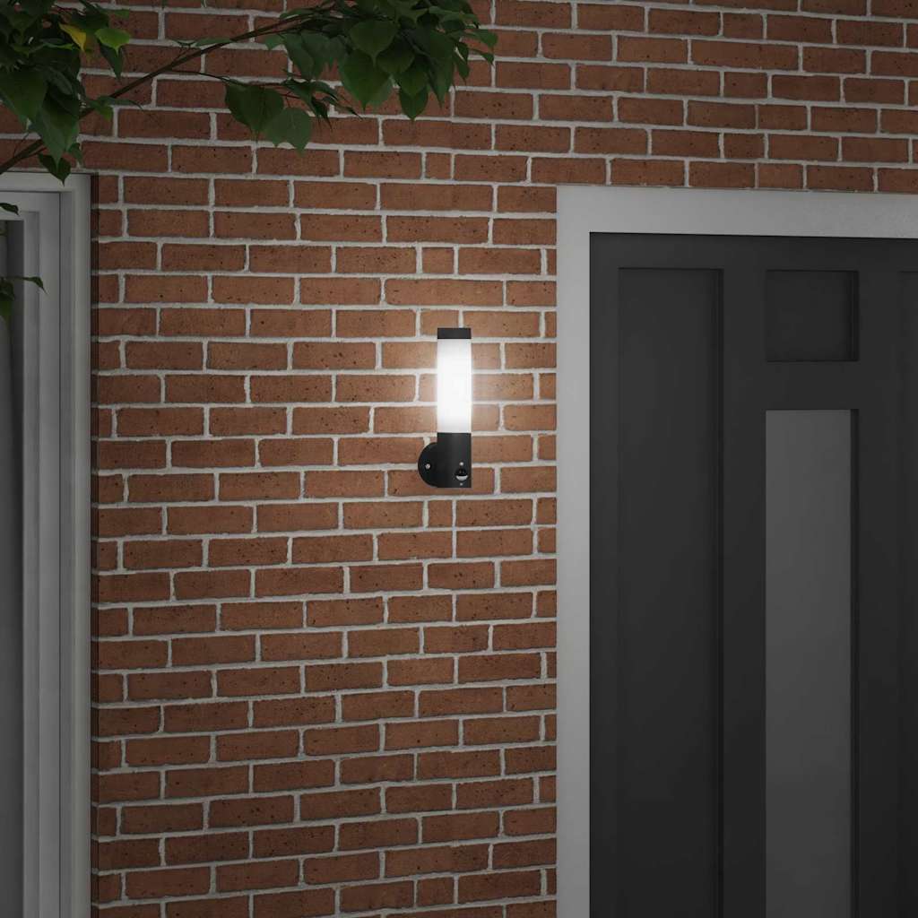 vidaXL Outdoor Wall Light Black 12 x 8.5 x 29 cm