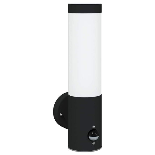 vidaXL Outdoor Wall Light Black 12 x 7.5 x 29 cm Stainless steel