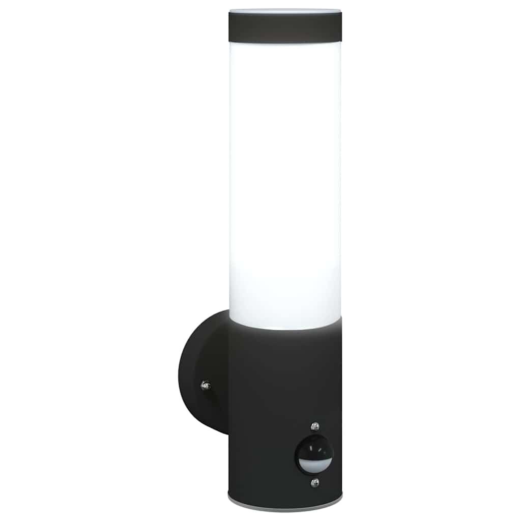 vidaXL Outdoor Wall Light Black 12 x 8.5 x 29 cm