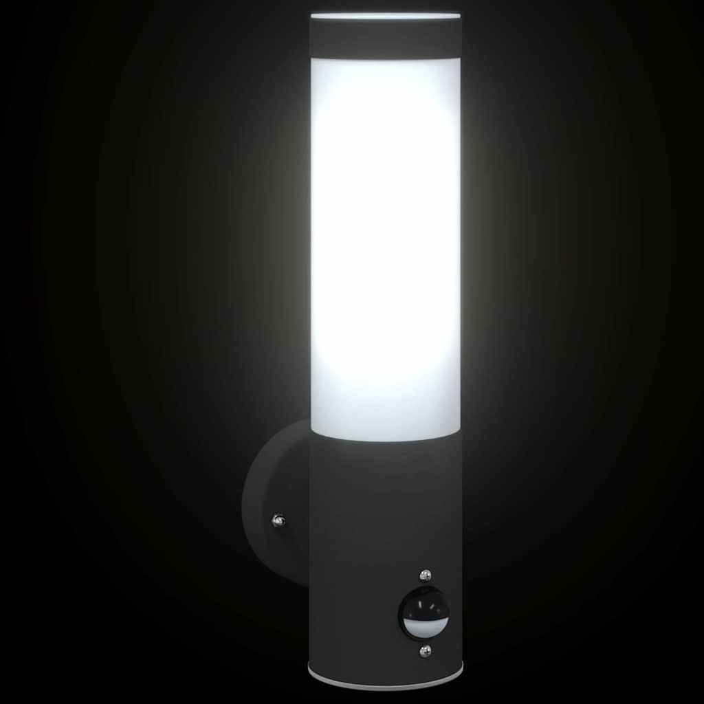 vidaXL Outdoor Wall Light Black 12 x 8.5 x 29 cm