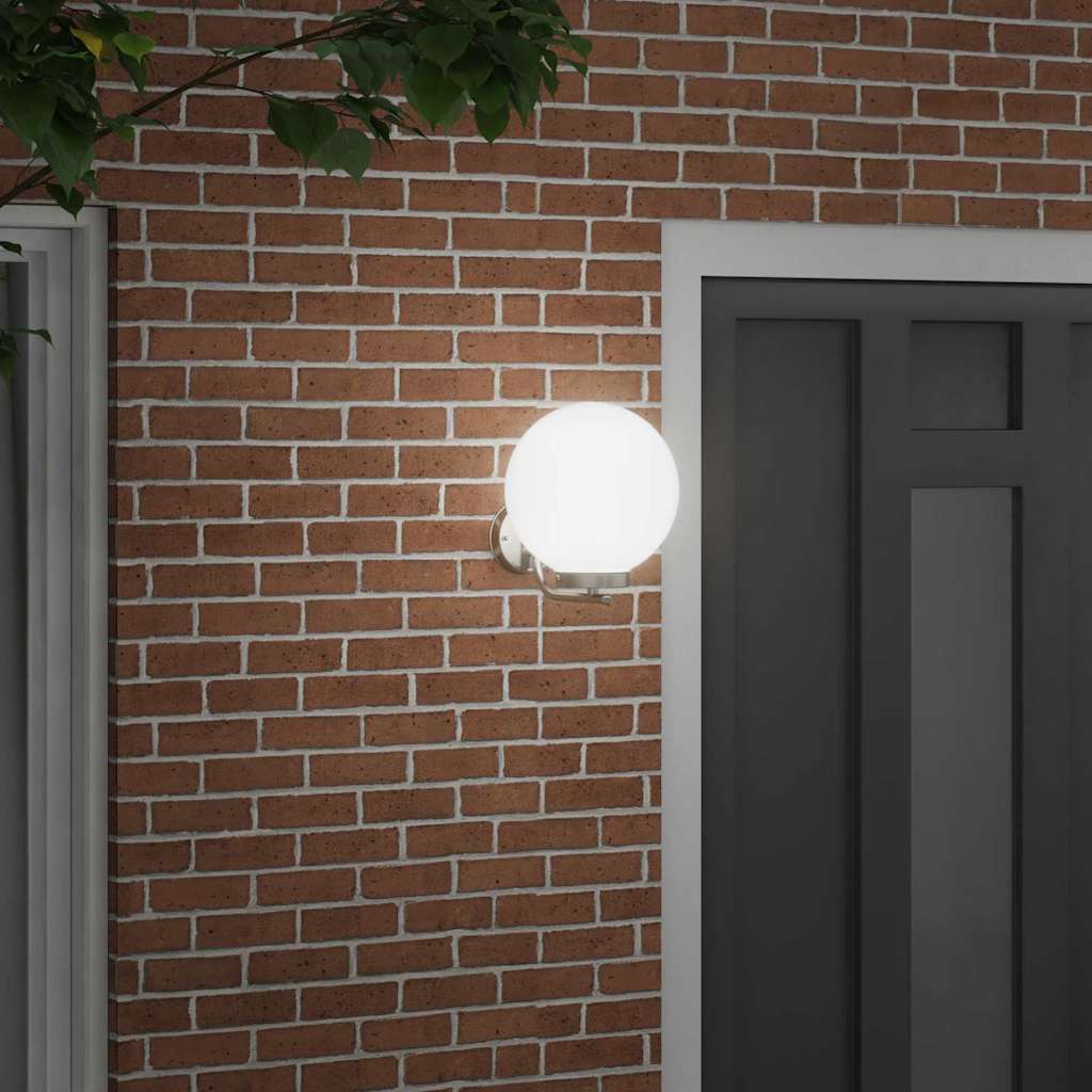 vidaXL Outdoor Wall Light Silver 29 x 25 x 33 cm