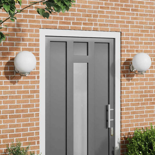 vidaXL Outdoor Wall Light 2 pcs Silver 29 x 25 x 33 cm
