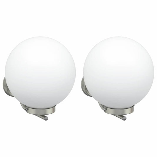 vidaXL Outdoor Wall Light 2 pcs Silver 29 x 25 x 33 cm