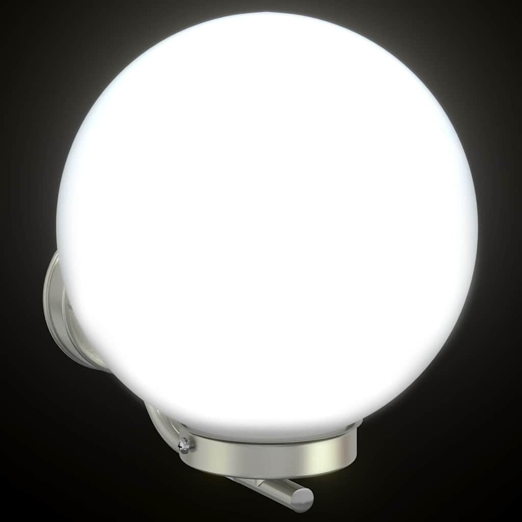 vidaXL Outdoor Wall Lights 2 pcs Silver Stainless Steel IP44