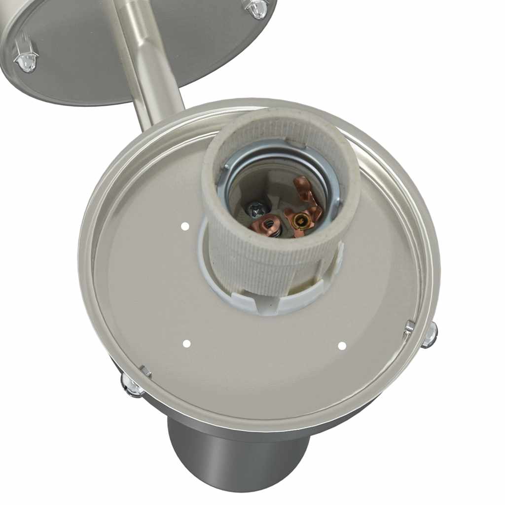 vidaXL Outdoor Wall Light Silver 28 x 25 x 38 cm