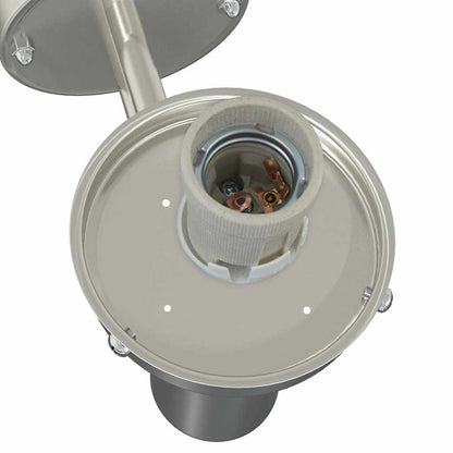 vidaXL Outdoor Wall Light Silver 28 x 25 x 38 cm