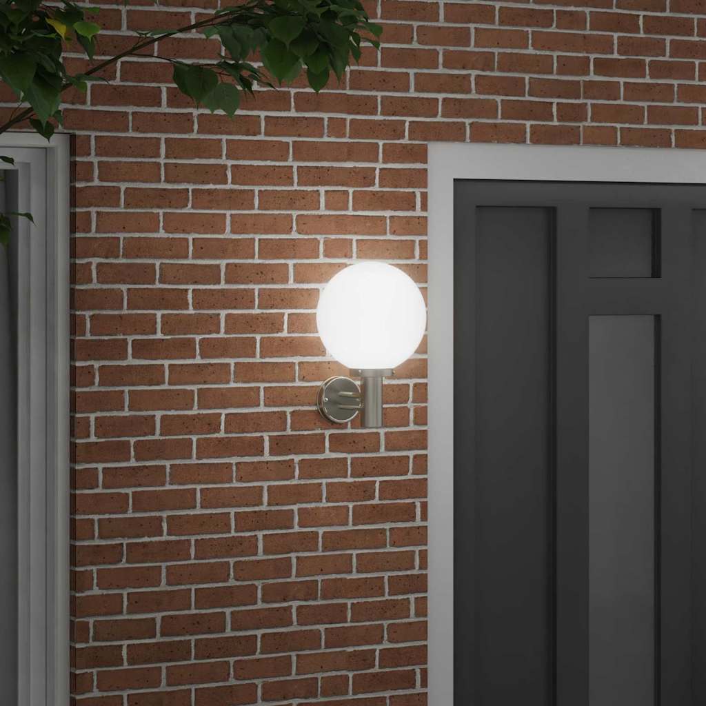vidaXL Outdoor Wall Light Silver 28 x 25 x 38 cm